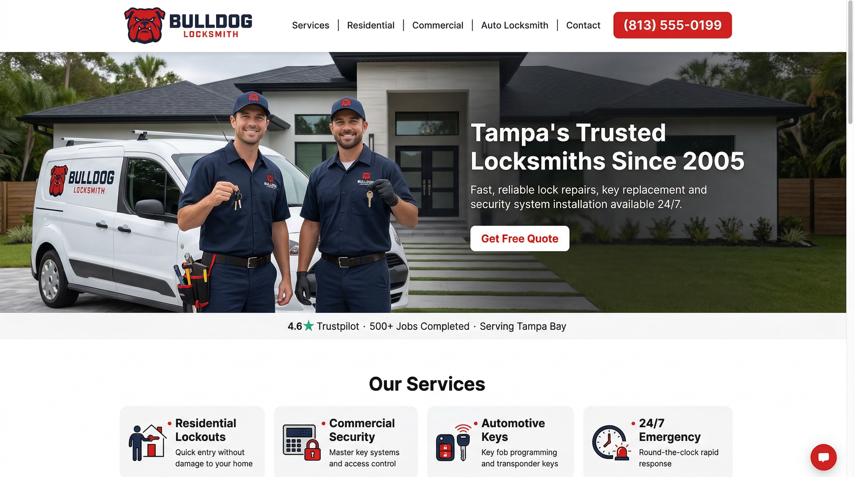 Bulldog Locksmith & Access Control website preview