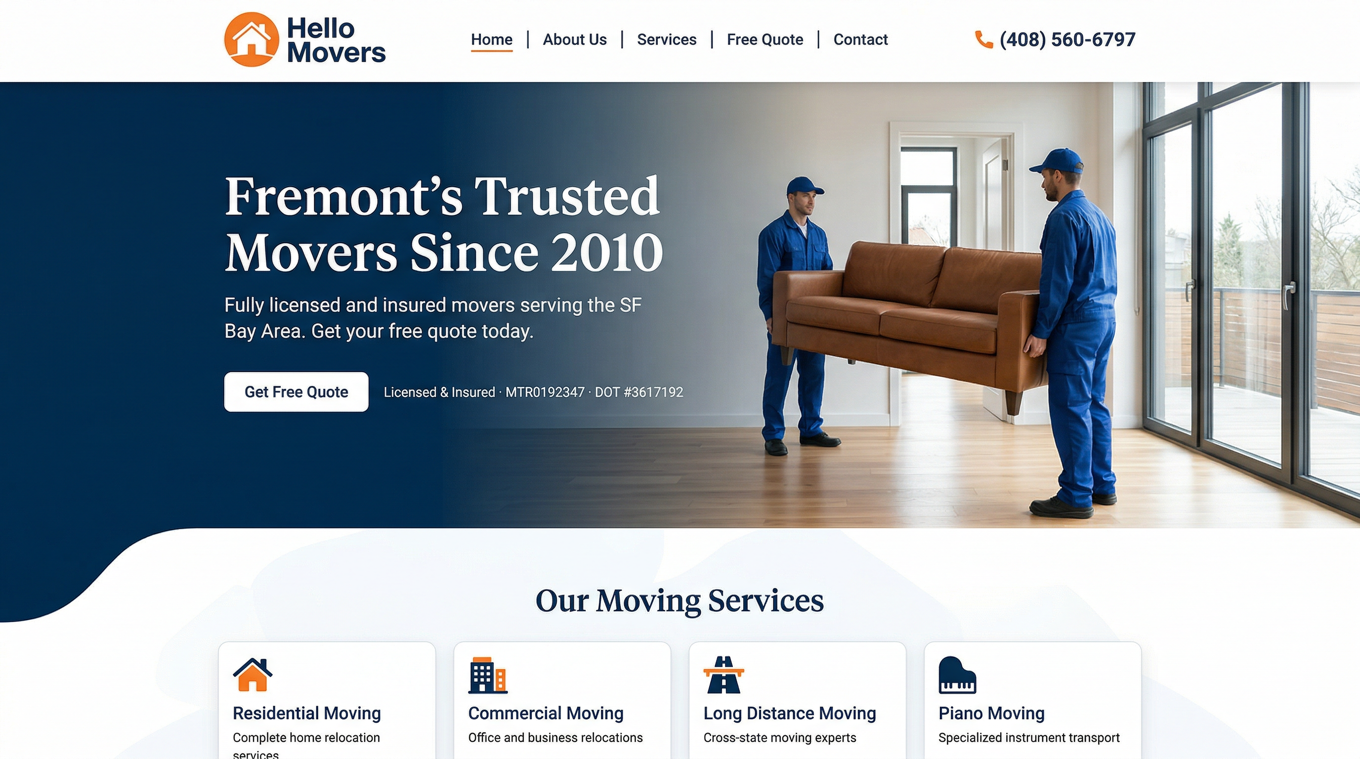 Hello Movers Inc | 你好搬家 website preview
