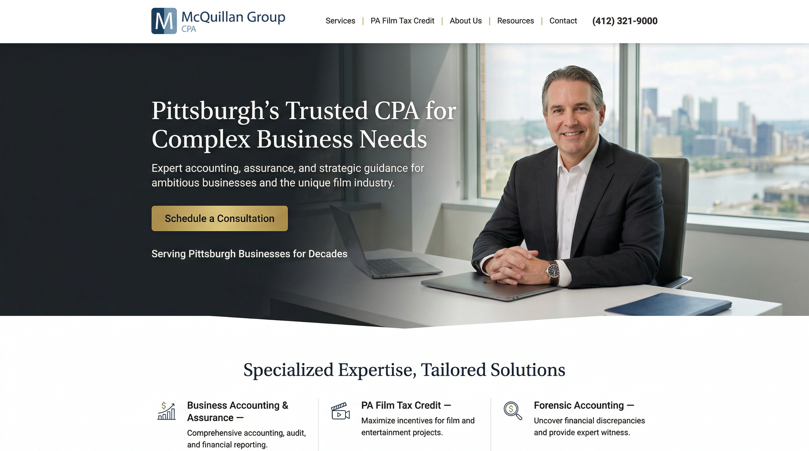 The McQuillan Group LLC website preview