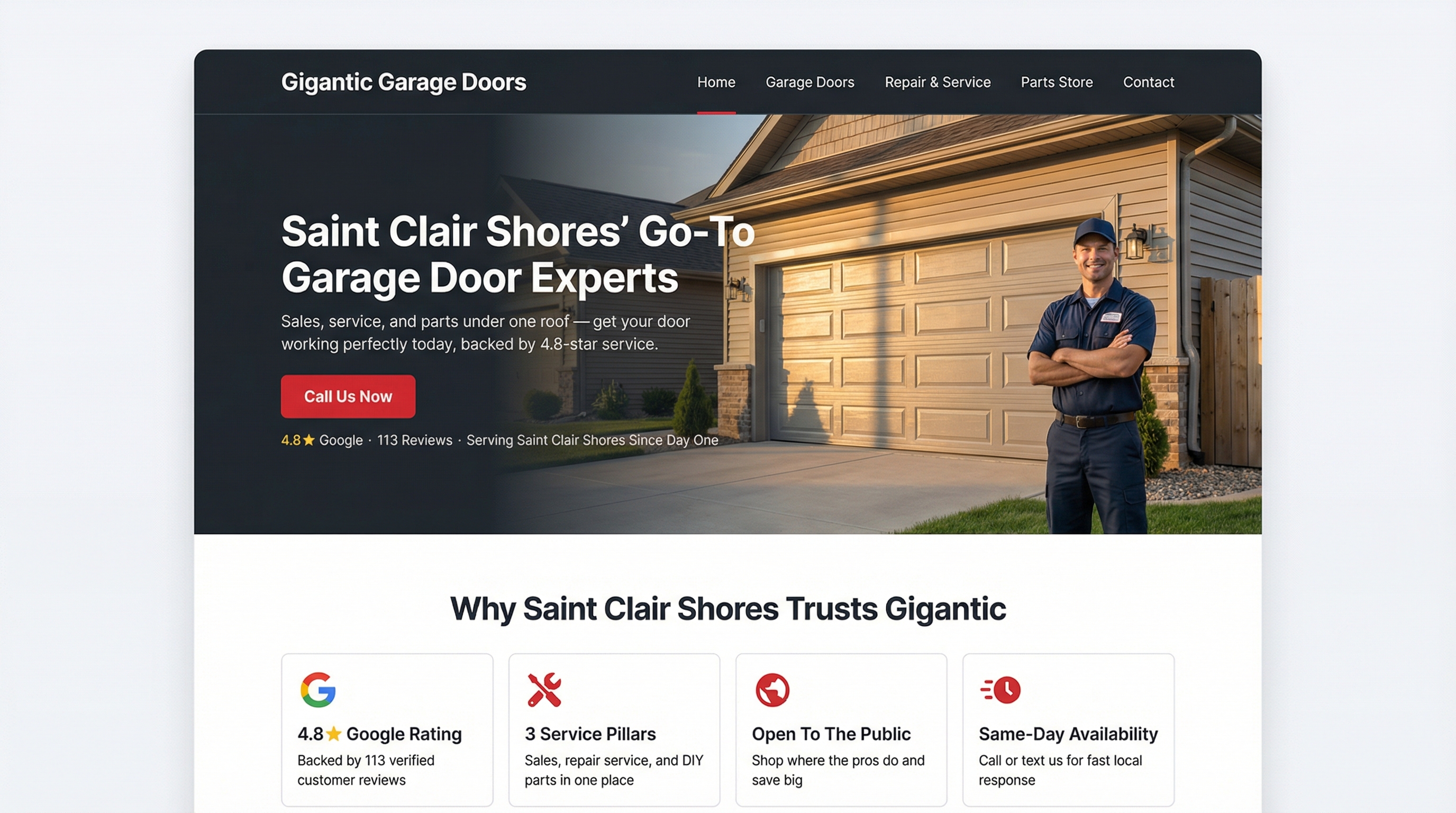 Gigantic Sales website preview