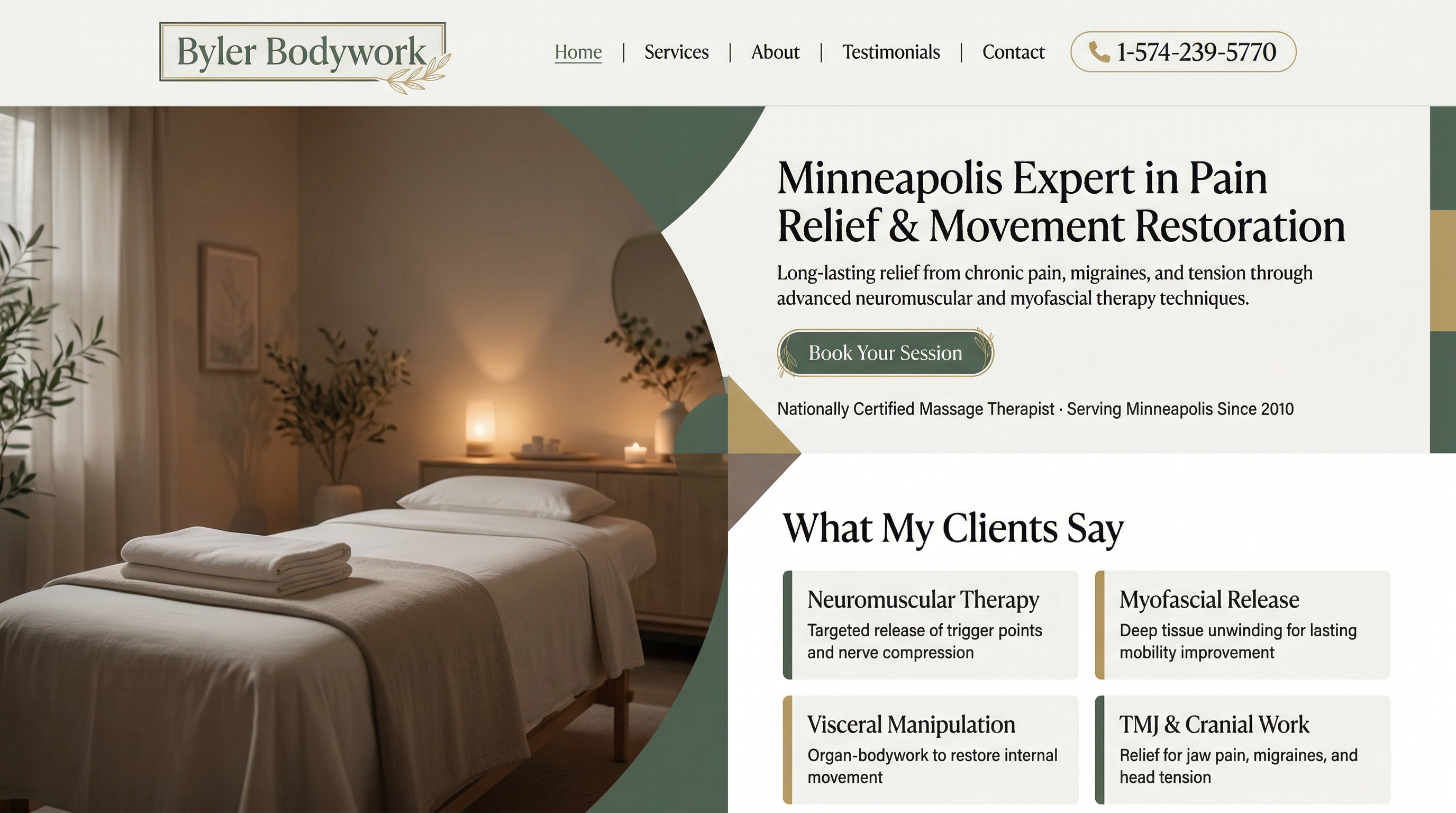 Byler Bodywork LLC website preview