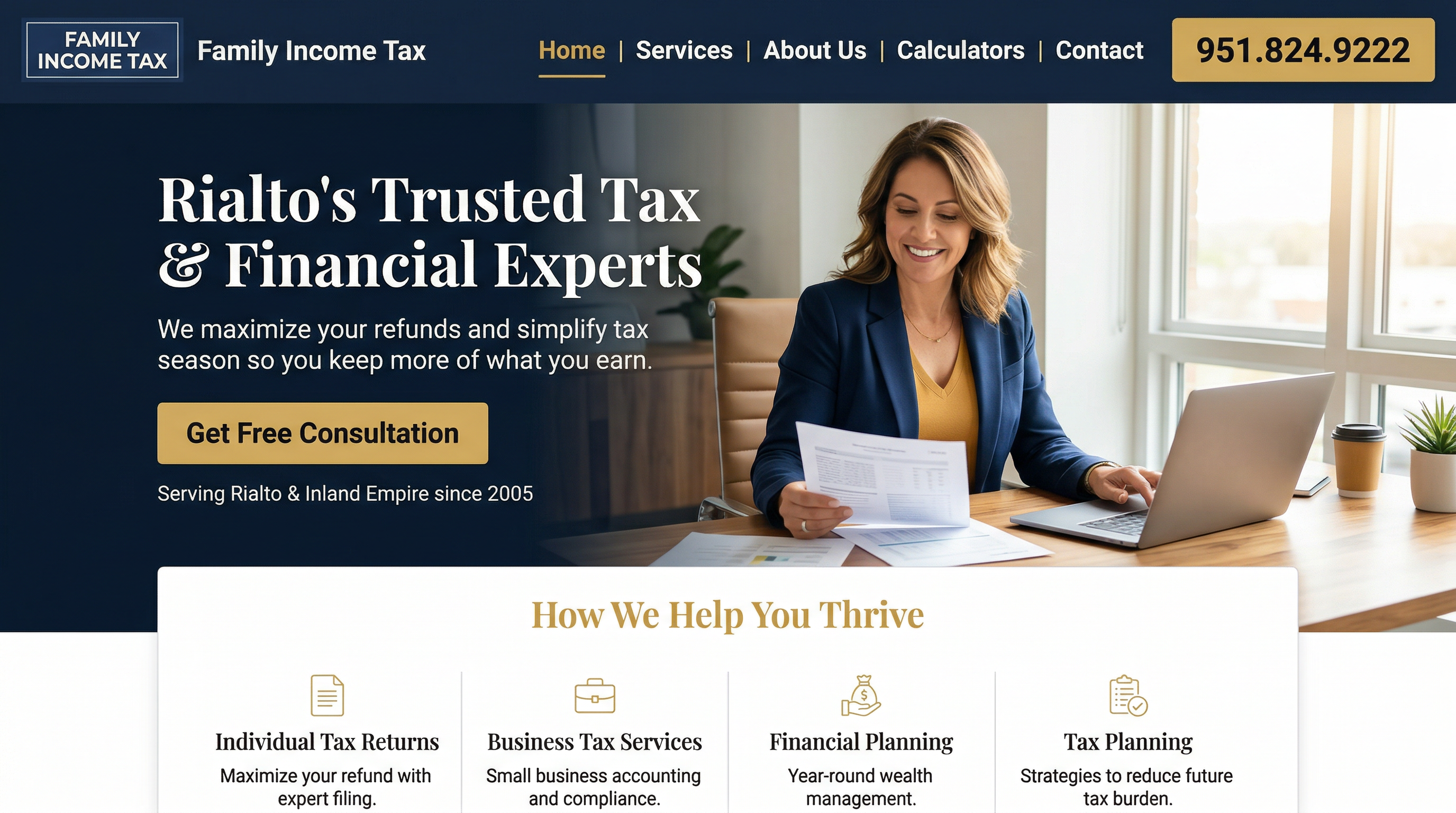 Family Income Tax website preview