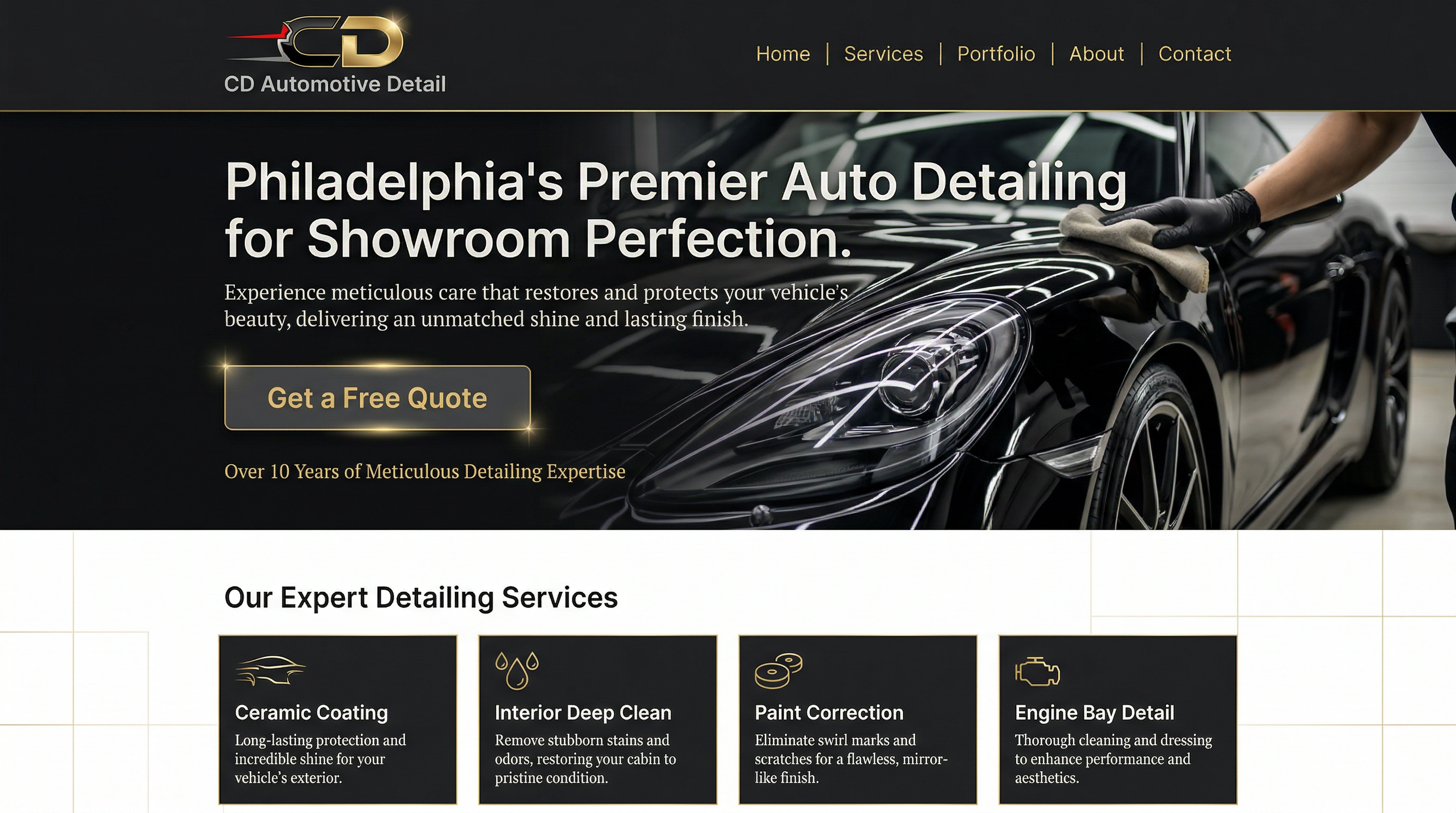 CD Automotive Detail website preview