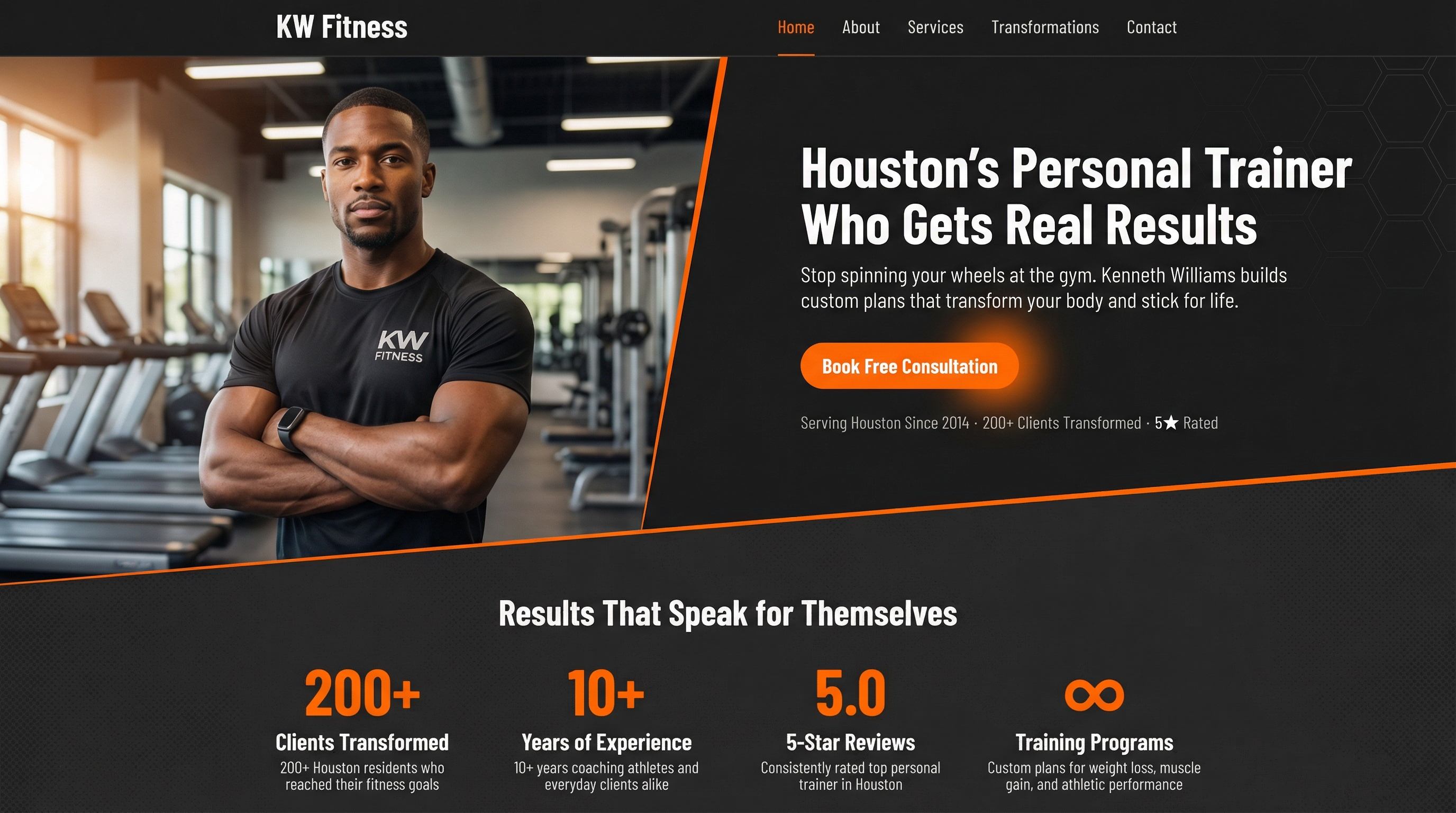 Kenneth Williams Fitness website preview