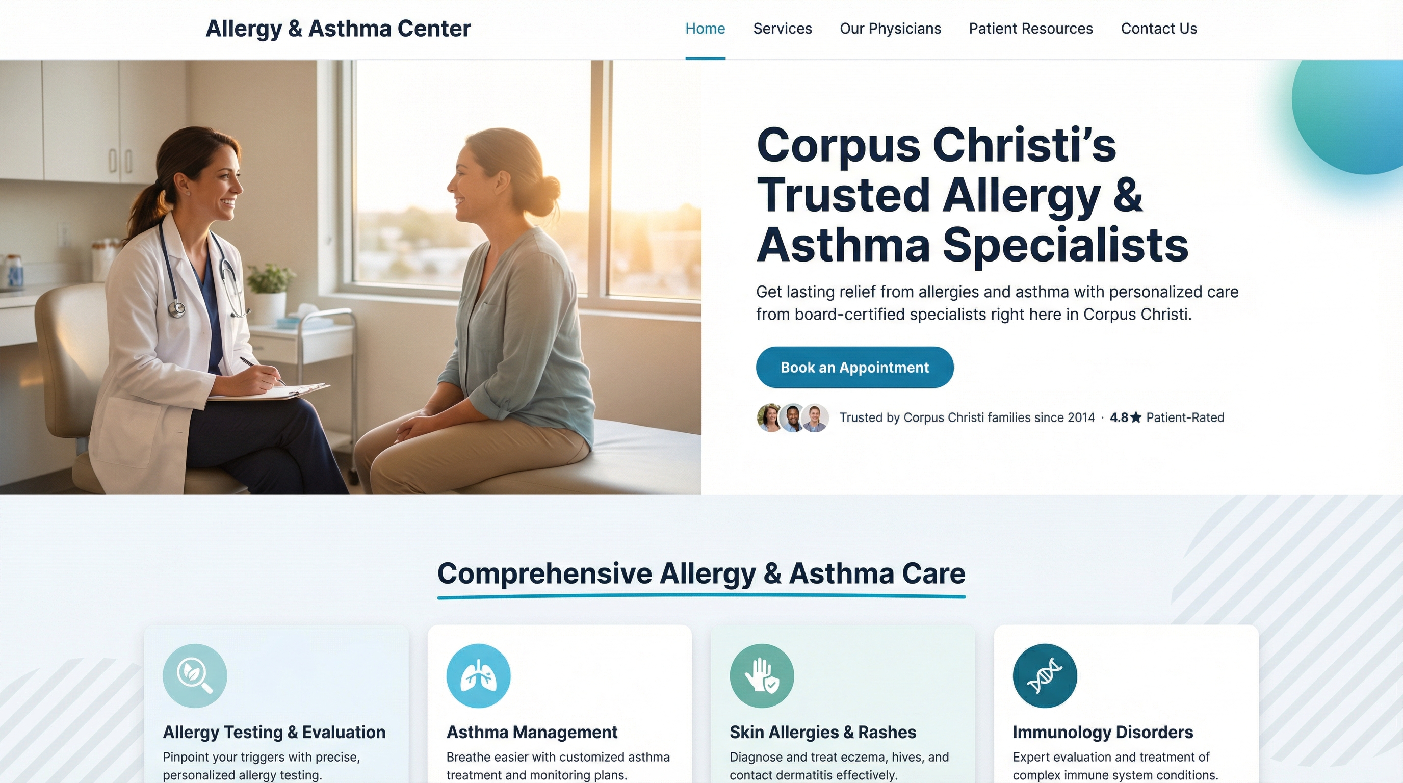Allergy And Asthma Center website preview