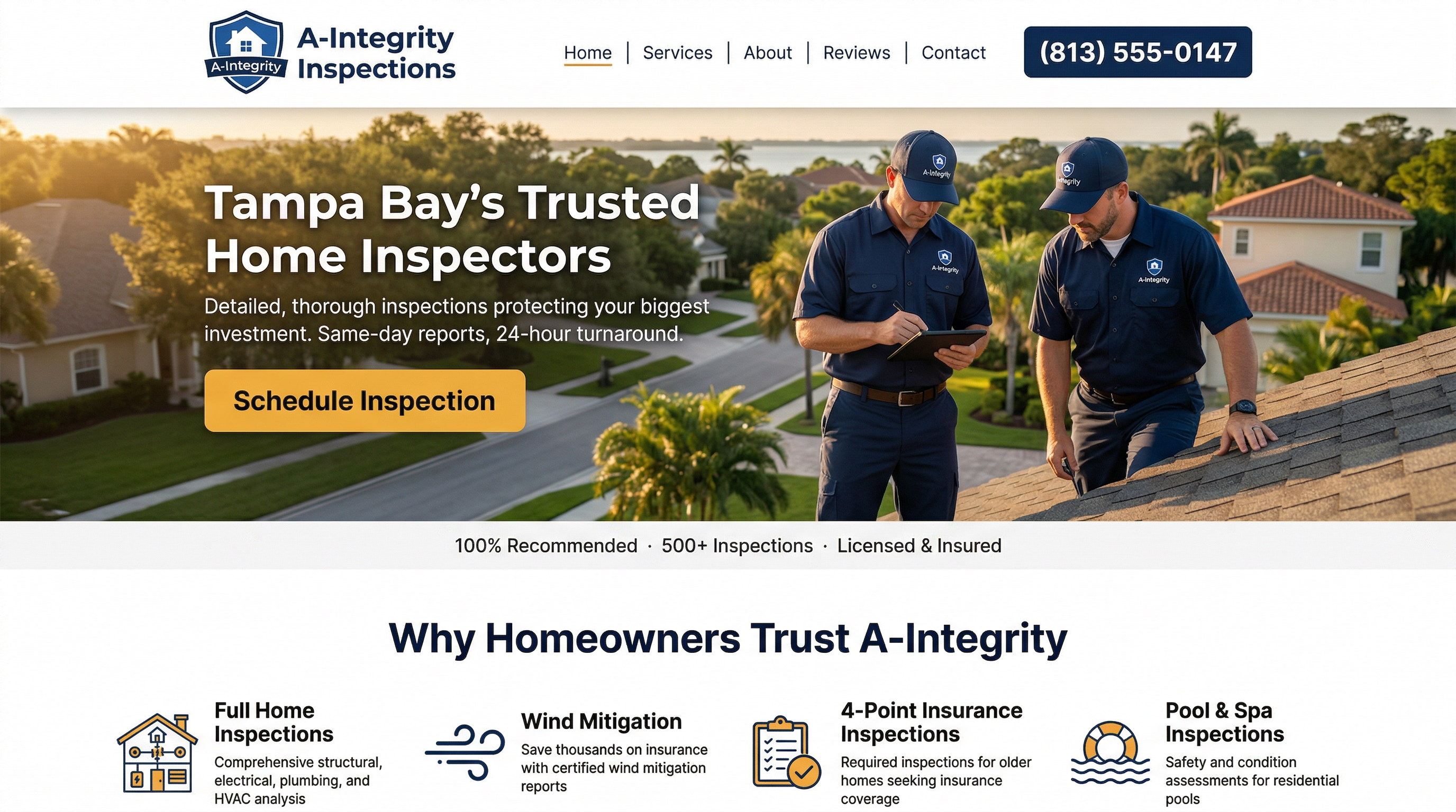 A-Integrity-Inspections website preview