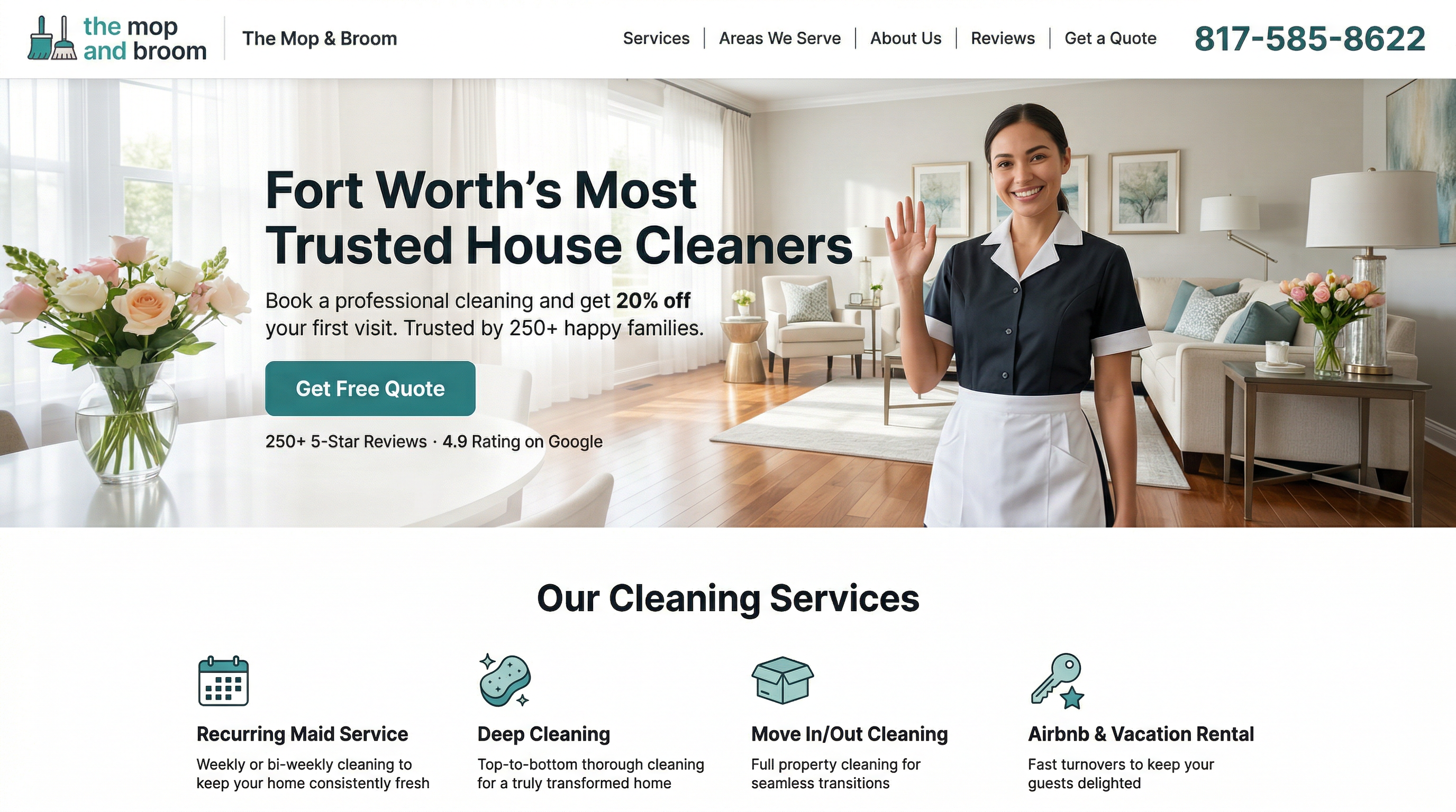 The Mop & Broom website preview