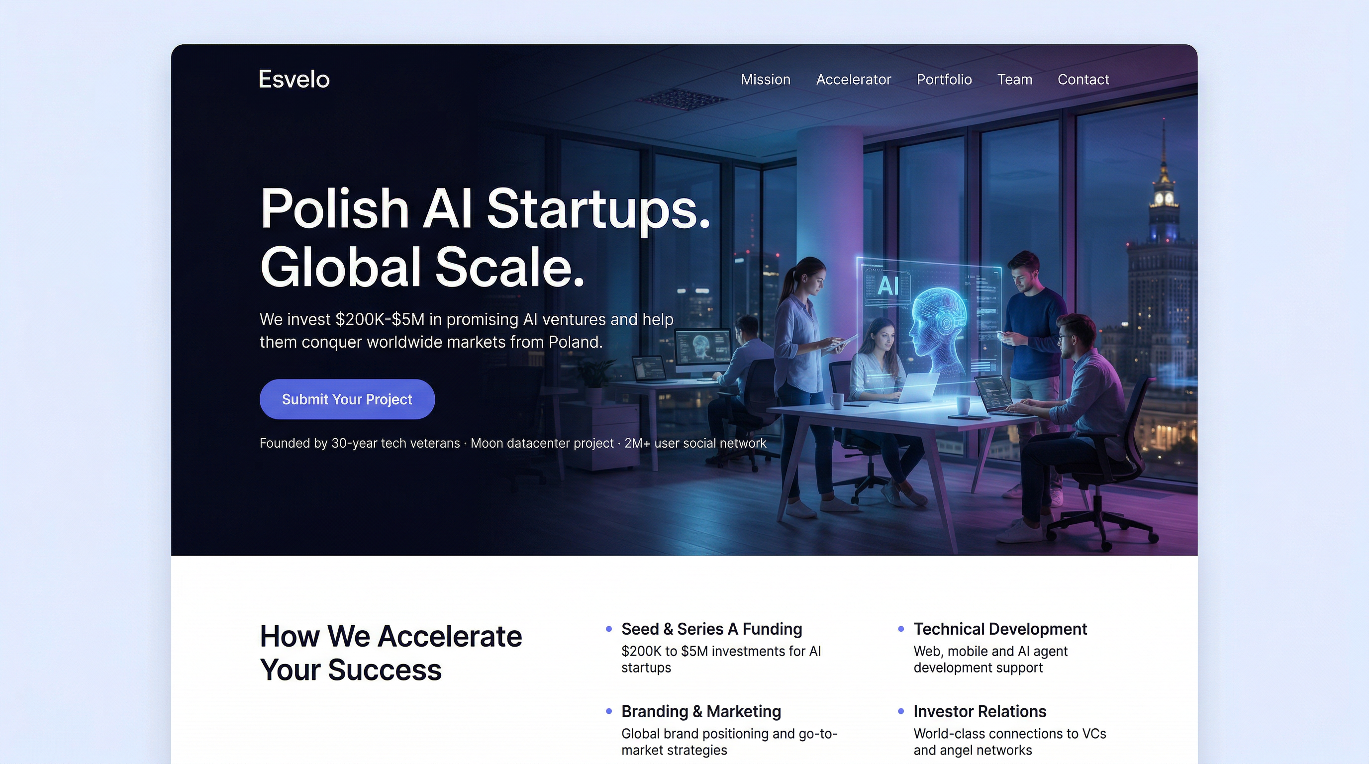 Esvelo website preview