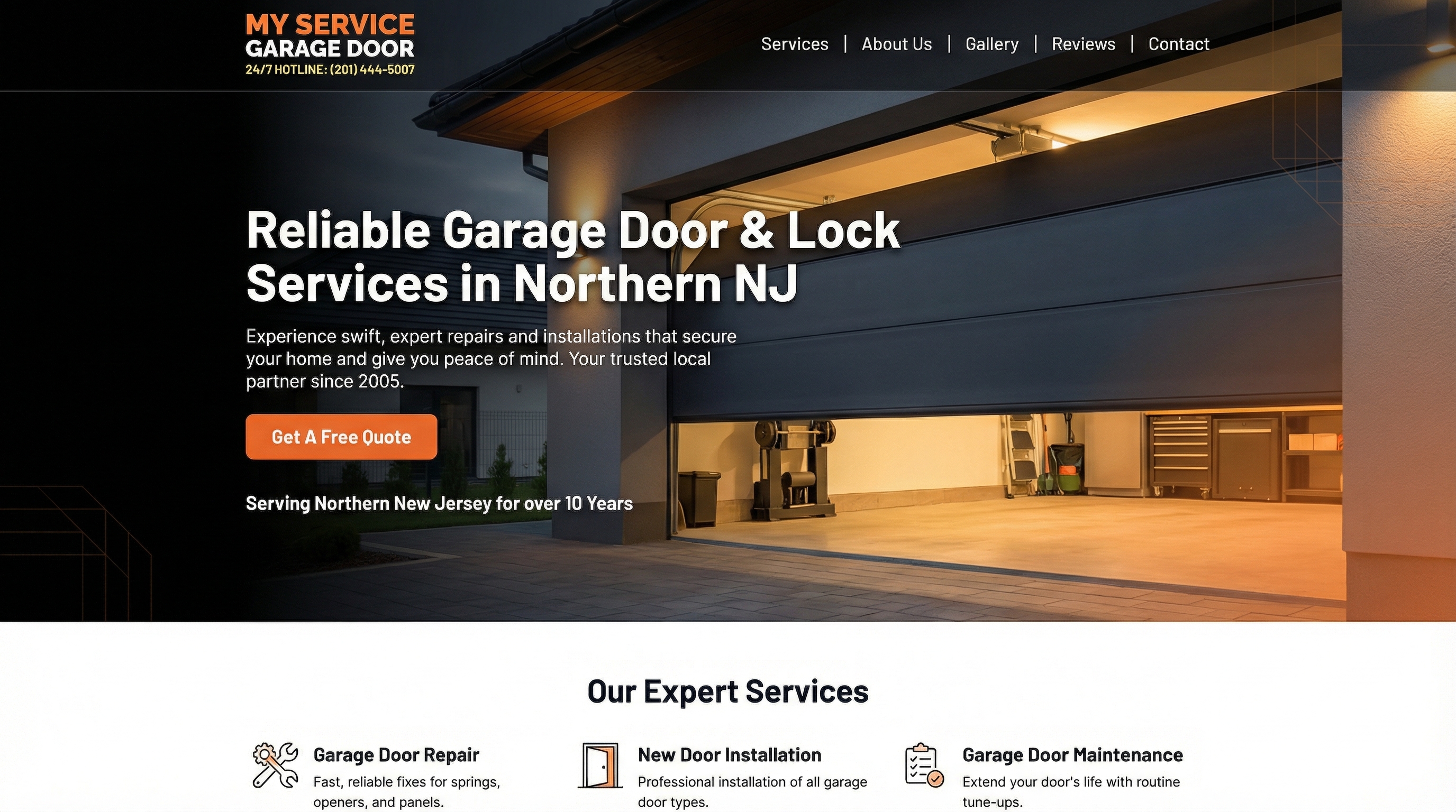 My Service Garage Door website preview