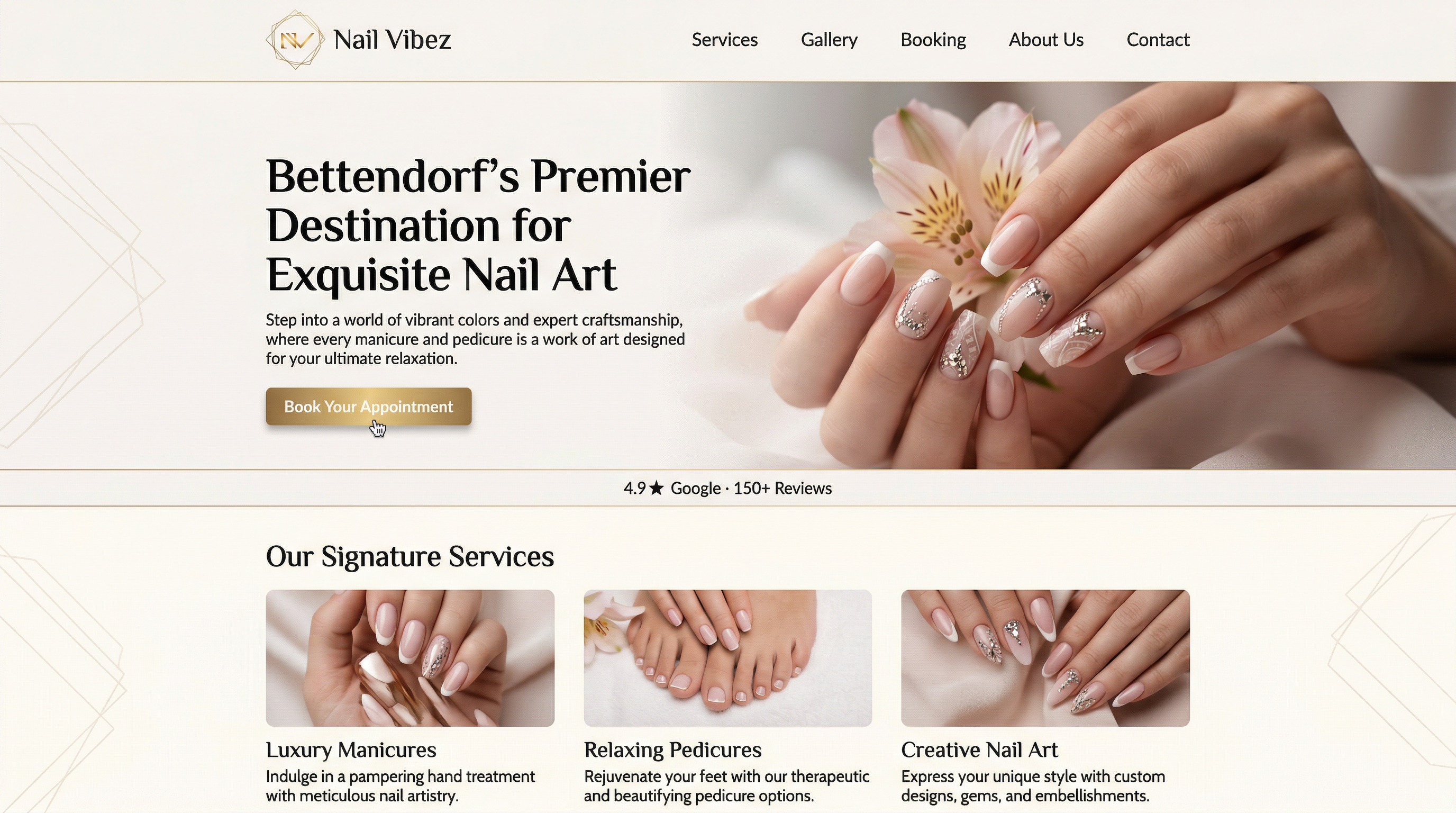 Nail Vibez website preview