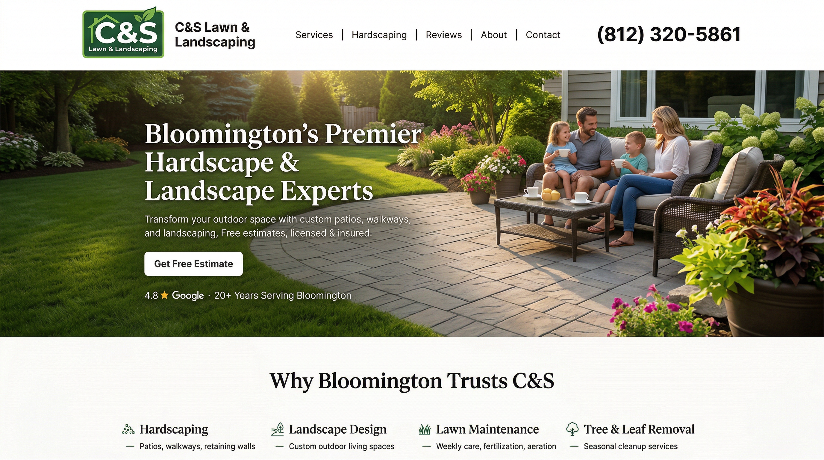 C&S Lawn & Landscaping website preview