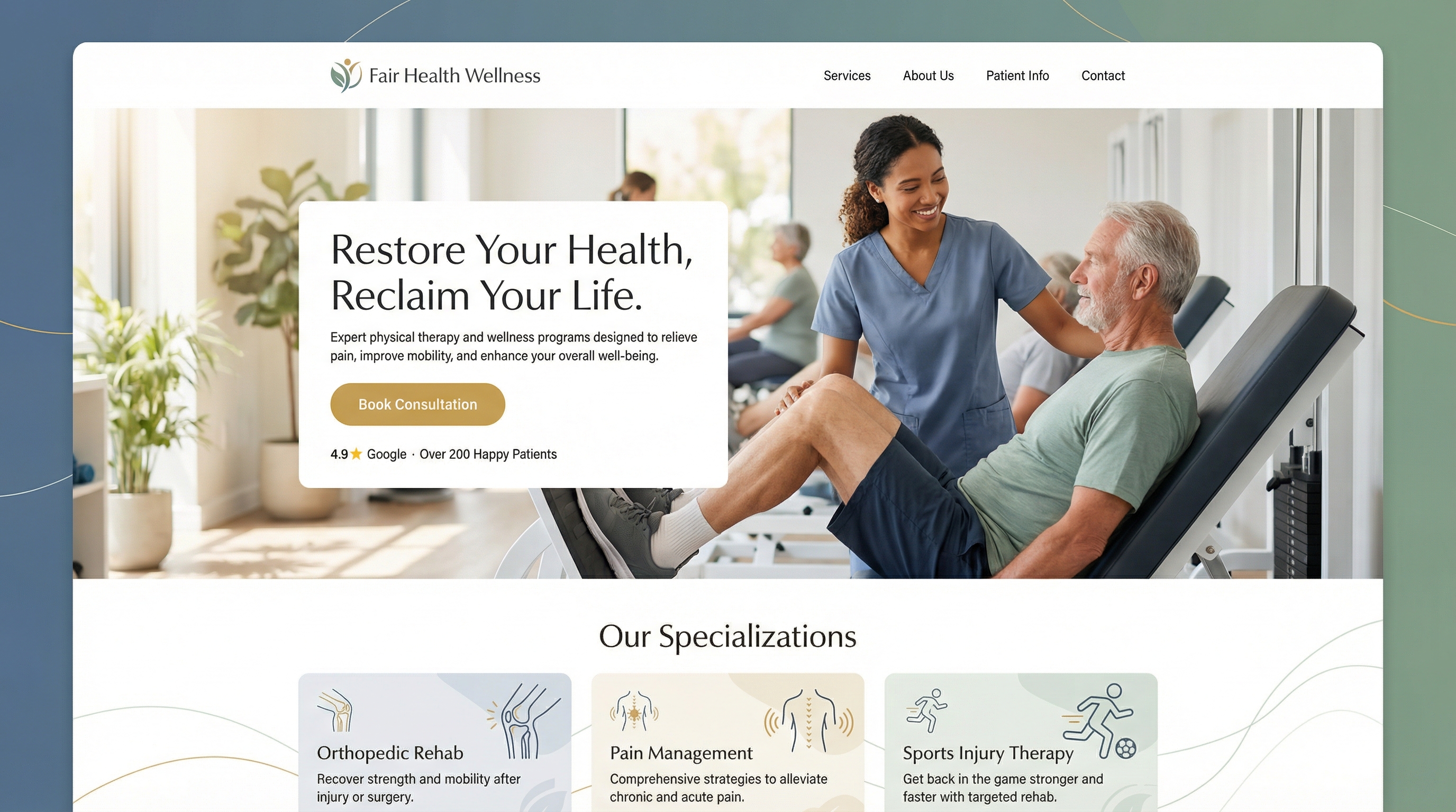 Fair Health Wellness Center website preview