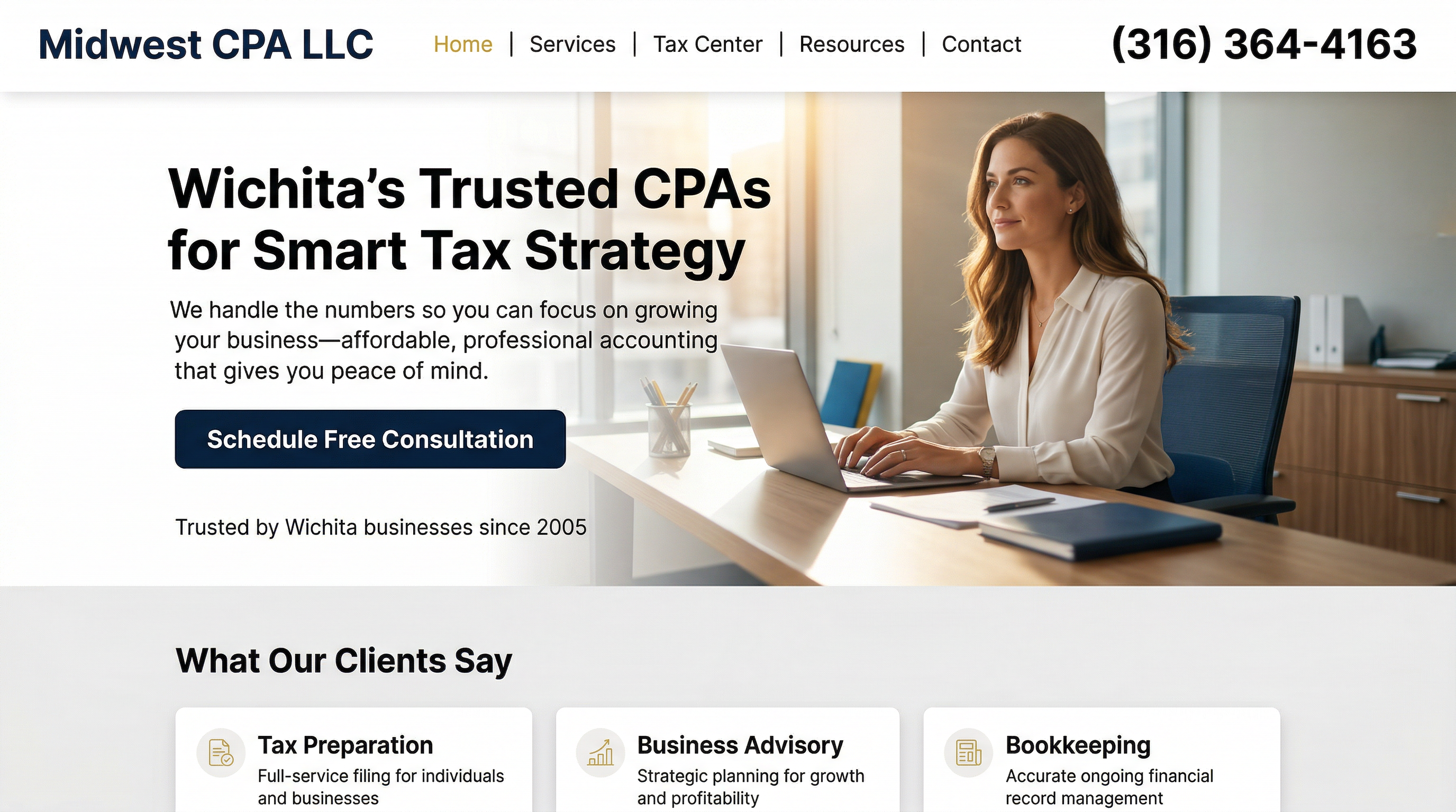 Midwest CPA LLC website preview