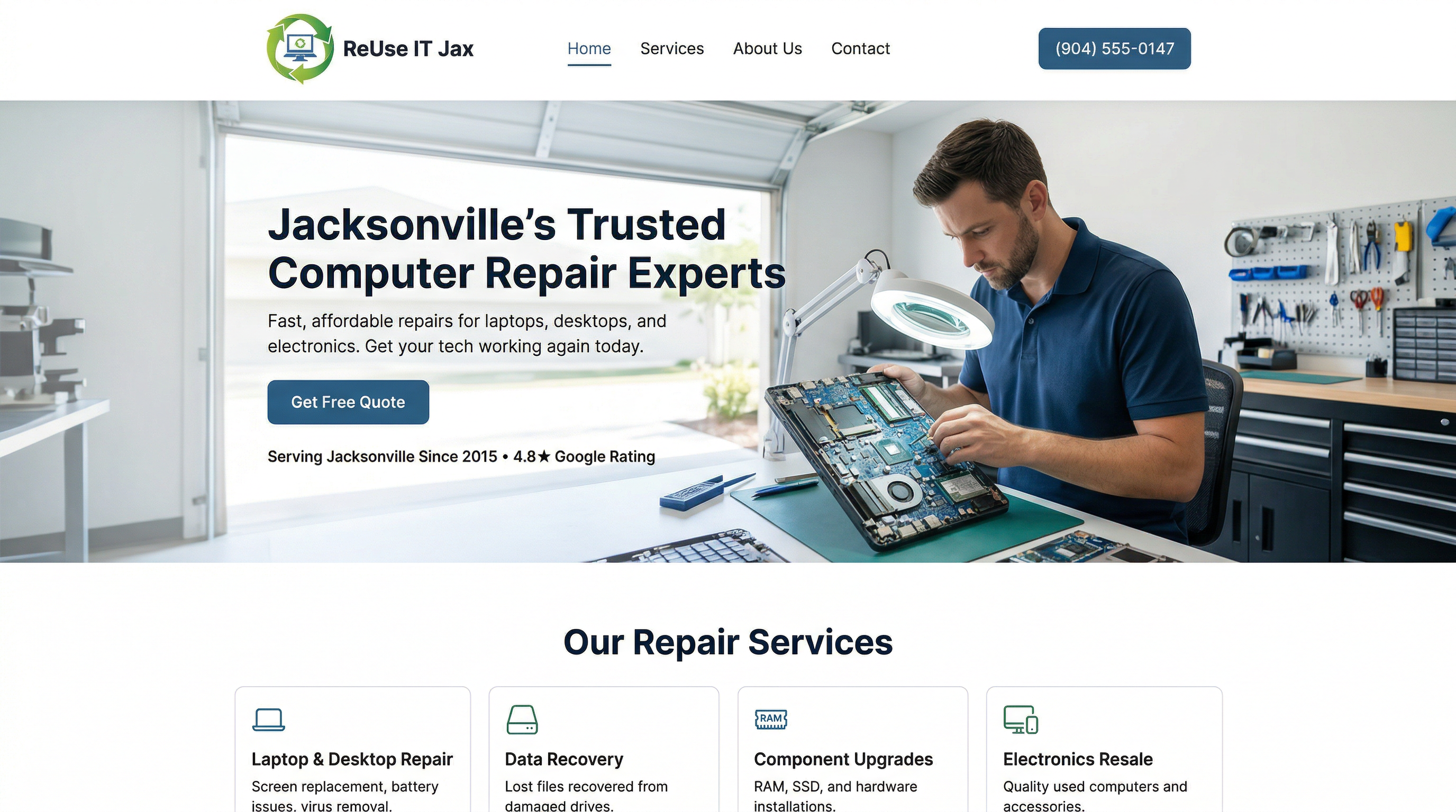 Reuse IT Jacksonville Florida website preview